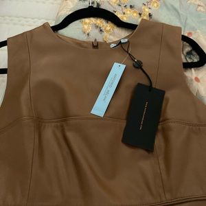 Gorgeous tan leather dress; size 6